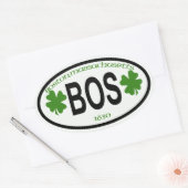 Boston, Stadtmarke Ovaler Aufkleber (Umschlag)