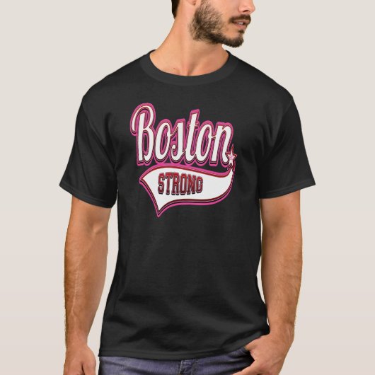 Boston stark im Rosa T-Shirt (Vorderseite)