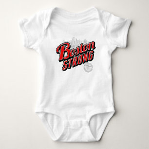 Boston stark im roten und blauen Dekor Baby Strampler
