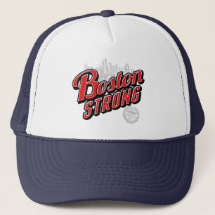 Boston stark im roten und blauen Dekor Truckerkappe
