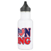 Boston stark mit amerikanischem Herzen Edelstahlflasche (Rechts)