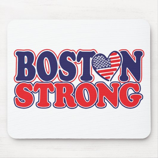 Boston stark mit amerikanischem Herzen Mousepad (Vorne)