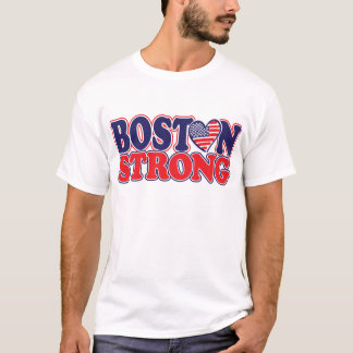 Boston stark mit amerikanischem Herzen T-Shirt