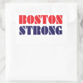 Boston stark rechteckiger aufkleber (Tasche)
