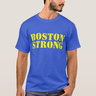 BOSTON STARKER gelber und blauer Schablone-T - T-Shirt