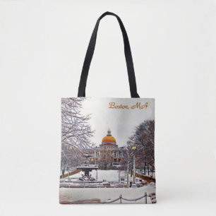Boston State House im Winter Tasche