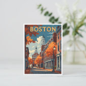 Boston Straße Postkarte (Stehend Vorderseite)