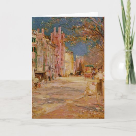 Boston Street Scene - Edward Mitchell Banister Karte (Vorderseite)