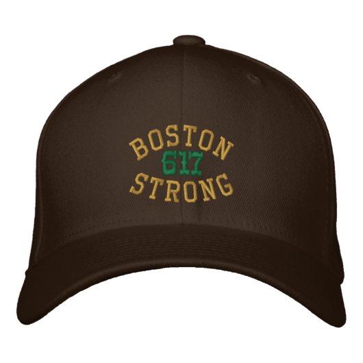 Boston Strong 617 Bestickte Baseballkappe (Vorderseite)
