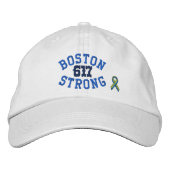 Boston Strong 617 Ribbon Edition Bestickte Baseballkappe (Vorderseite)