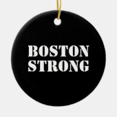 Boston Strong Black and White Christmas Keramik Ornament (Vorne)