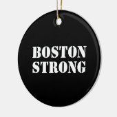 Boston Strong Black and White Christmas Keramik Ornament (Links)