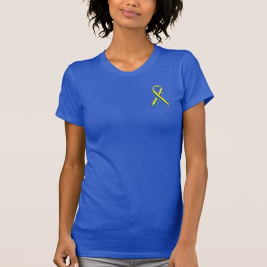 Boston Strong Chrome Style Ribbon-Dekoration T-Shirt (Vorderseite)