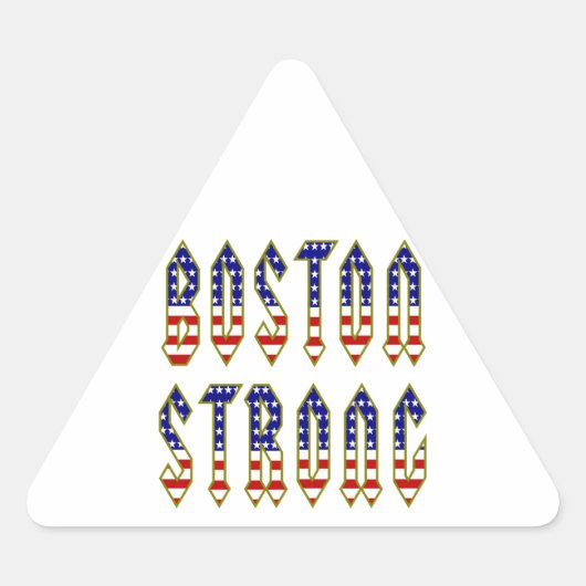 Boston Strong Dreieckiger Aufkleber (Vorderseite)