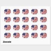 Boston Strong Flag Runder Aufkleber (Blatt)