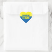 Boston Strong Geschenk Gelb und Blau Herz-Aufkleber (Tasche)