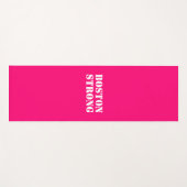 "Boston Strong", heiß rosa Fuchsienblau Yogamatte (Vorderseite (Horizontal))