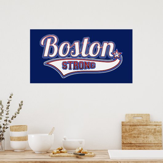Boston Strong Hockey Style Poster (Küche)