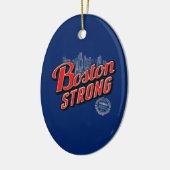 Boston Strong in Rot und Blau Keramikornament (Links)