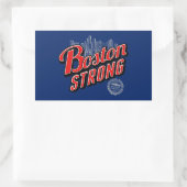 Boston Strong in Rot und Blau Rechteckiger Aufkleber (Tasche)