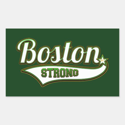 Boston Strong Irish GREEN Rechteckiger Aufkleber (Vorderseite)