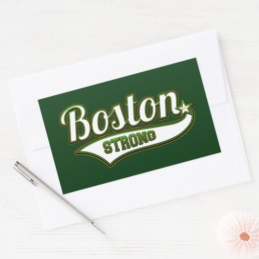 Boston Strong Irish GREEN Rechteckiger Aufkleber (Umschlag)