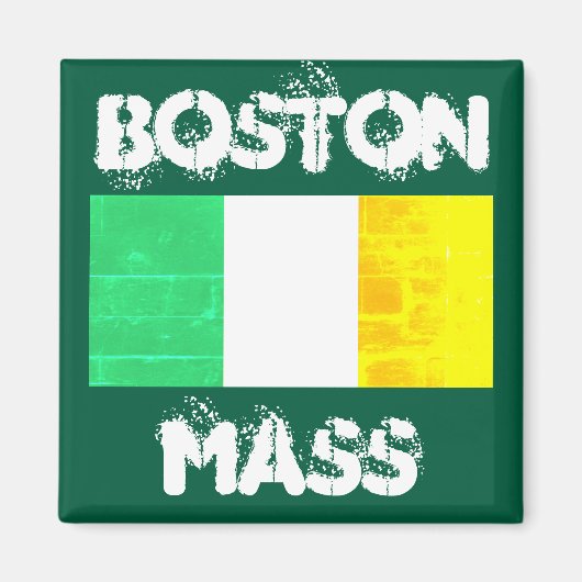 Boston Strong Irish Pride – Irish Flag Boston MA Magnet (Vorne)