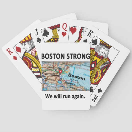 Boston Strong Map Spielkarten (Rückseite)