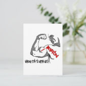 Boston Strong Muscle Postkarte (Stehend Vorderseite)
