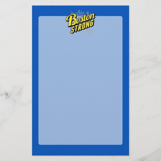 Boston Strong on a Blue Decor Briefpapier (Vorderseite)
