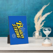 Boston Strong on a Blue Decor Fotoplatte (Seite)
