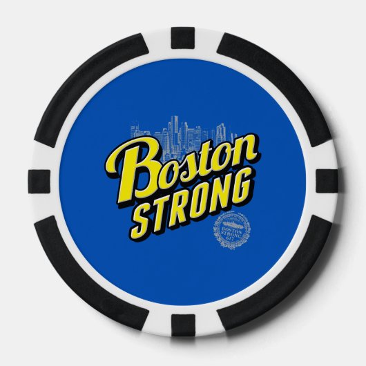 Boston Strong on a Blue Decor Pokerchips (Vorderseite)