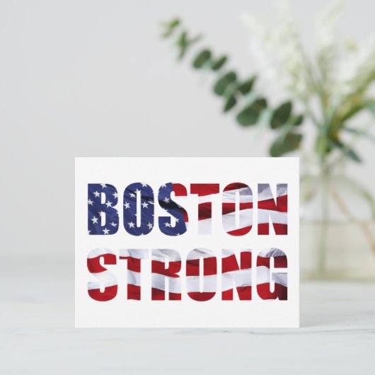 BOSTON STRONG POSTKARTE (Stehend Vorderseite)