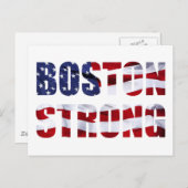 BOSTON STRONG POSTKARTE (Vorne/Hinten)