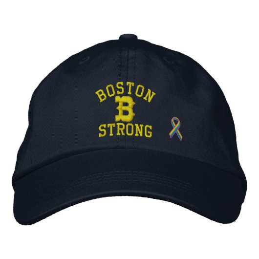 Boston Strong Ribbon Edition Bestickte Kappe (Vorderseite)