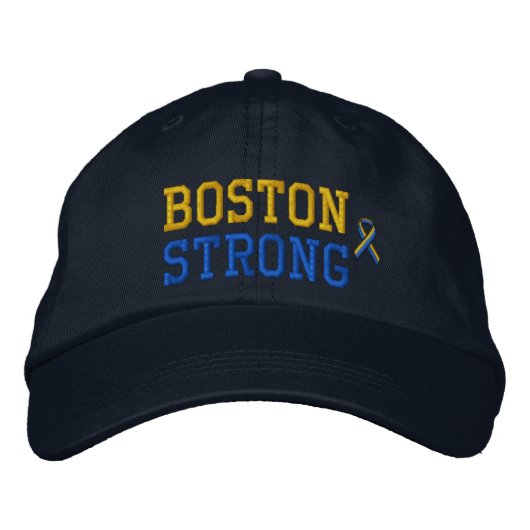 Boston Strong Ribbon Edition Bestickte Kappe (Vorderseite)