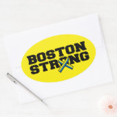 BOSTON STRONG Ribbon Grafik Ovaler Aufkleber (Umschlag)
