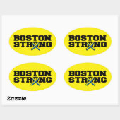 BOSTON STRONG Ribbon Grafik Ovaler Aufkleber (Blatt)