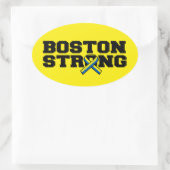 BOSTON STRONG Ribbon Grafik Ovaler Aufkleber (Tasche)
