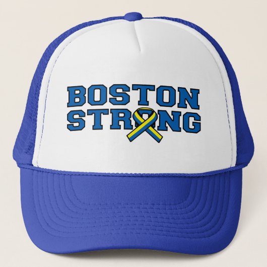 Boston Strong Ribbon Style Graphic Truckerkappe (Vorderseite)
