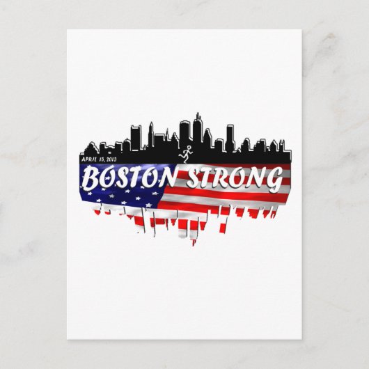Boston Strong Run Postkarte (Vorderseite)