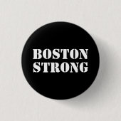 "Boston Strong" schwarz Button (Vorderseite)