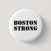 "Boston Strong" schwarz Button (Vorderseite)