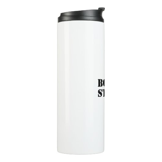 "Boston Strong" schwarz Thermosbecher (Nach links gedreht)