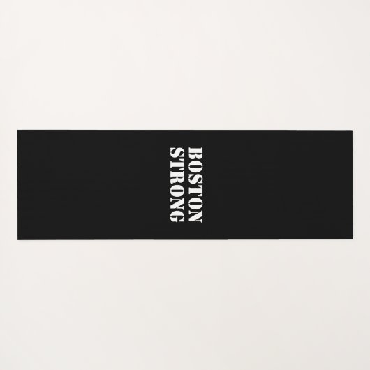"Boston Strong" schwarz Yogamatte (Rückseite (Horizontal))