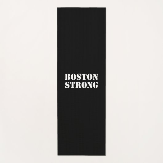 "Boston Strong" schwarz Yogamatte (Vorderseite)