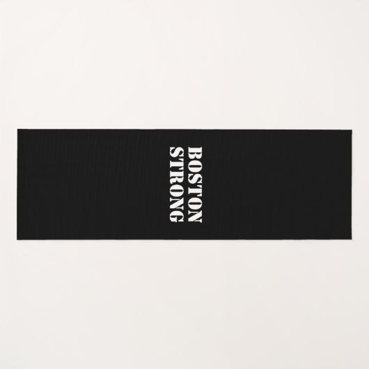 "Boston Strong" schwarz Yogamatte (Vorderseite (Horizontal))