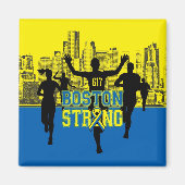 Boston Strong Spirit-Silhouetten Magnet (Vorne)
