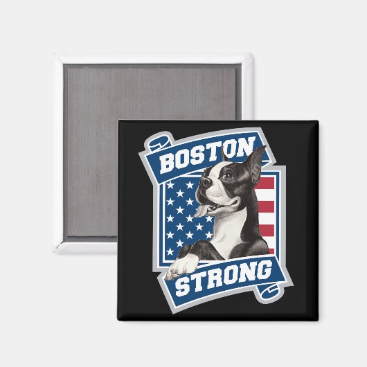 BOSTON STRONG TERRIER MAGNET (Vorderseite/Rückseite)