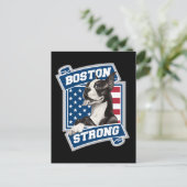 BOSTON STRONG TERRIER POSTKARTE (Stehend Vorderseite)